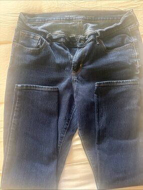 Old Navy Dark Blue Curvy Skinny Jeans with Front Patch Pockets
